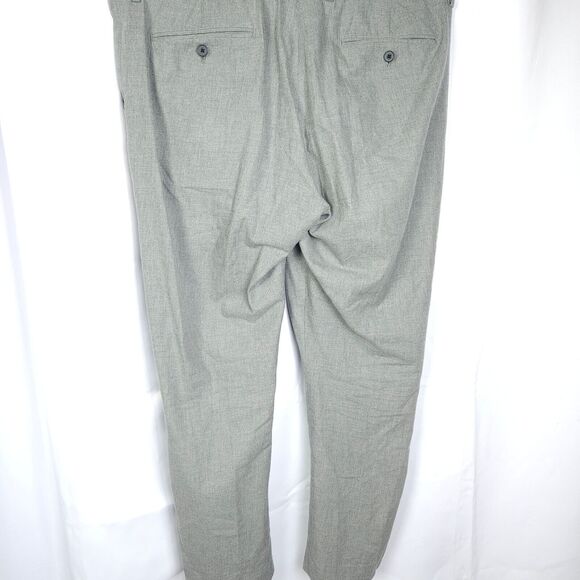 J Crew Mens 36x32 Gray Grey Flat Front Bedford Cotton Dress Pants - Picture 2 of 7